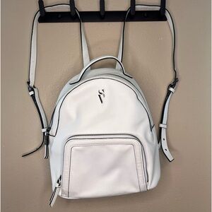 Simply Vera Vera Wang White Leather Mini Backpack Purse Bag